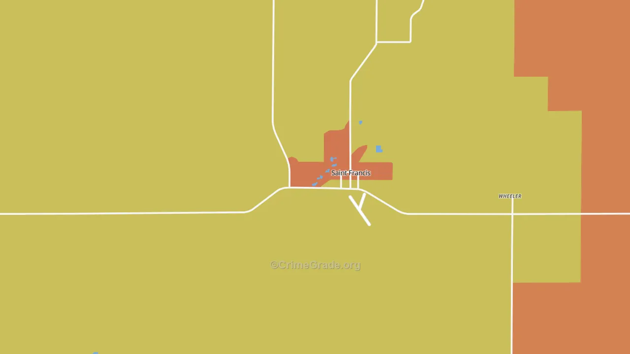 St. Francis, KS Map of Vandalism Rates