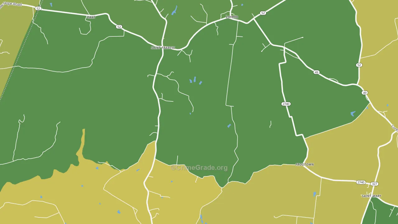 St. Francis, KY Map of Vandalism Rates