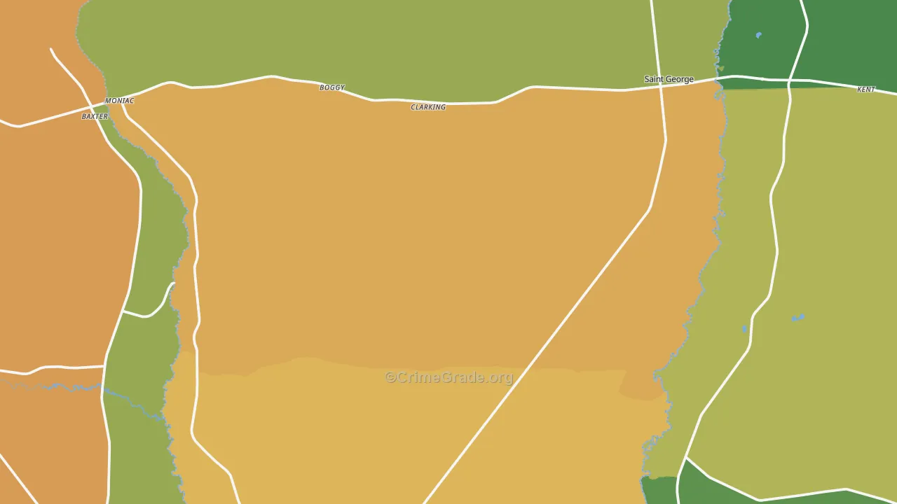 St. George, GA Map of Vandalism Rates