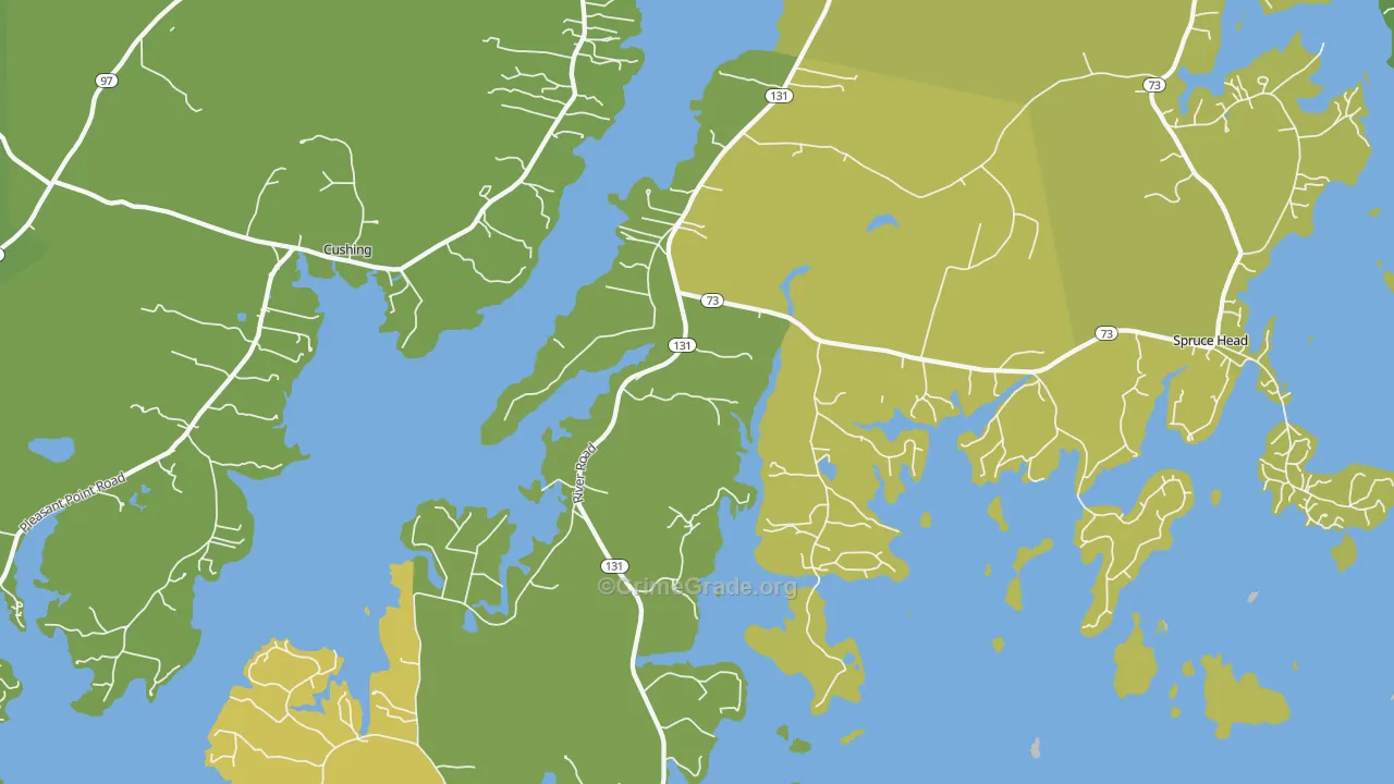 St. George, ME Map of Vandalism Rates