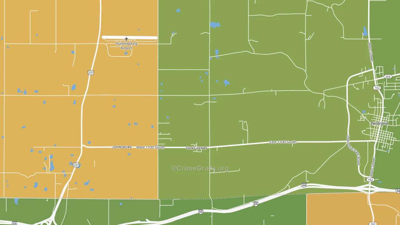 St. Henry, IN Map of Vandalism Rates