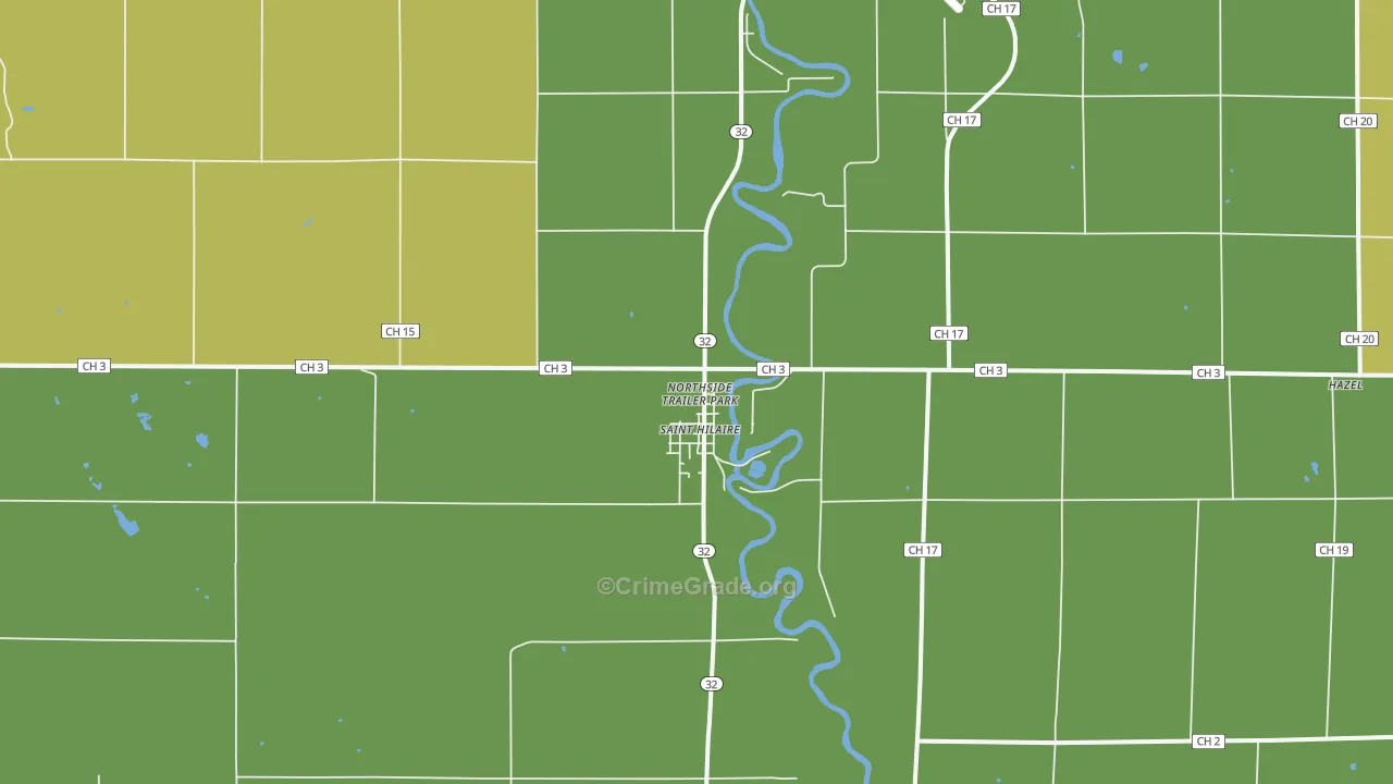 St. Hilaire, MN Map of Vandalism Rates