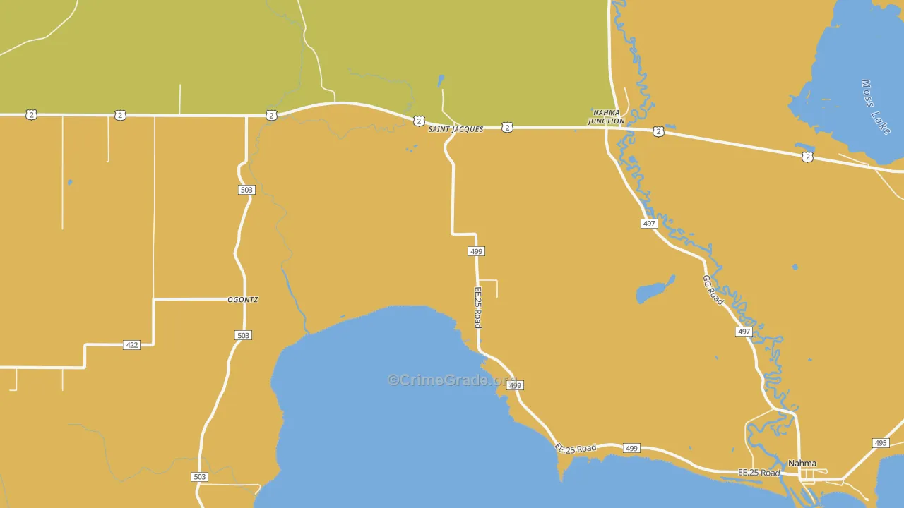 St. Jacques, MI Map of Vandalism Rates