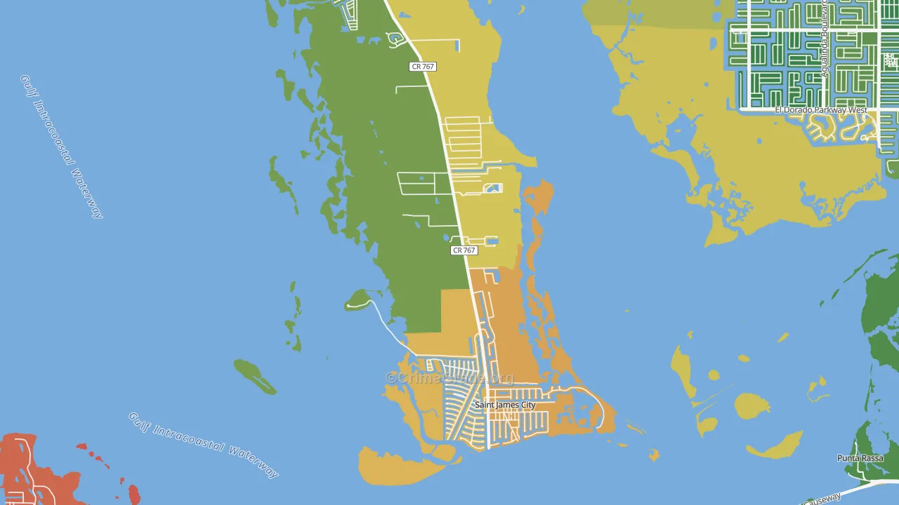 St. James City, FL Map of Vandalism Rates