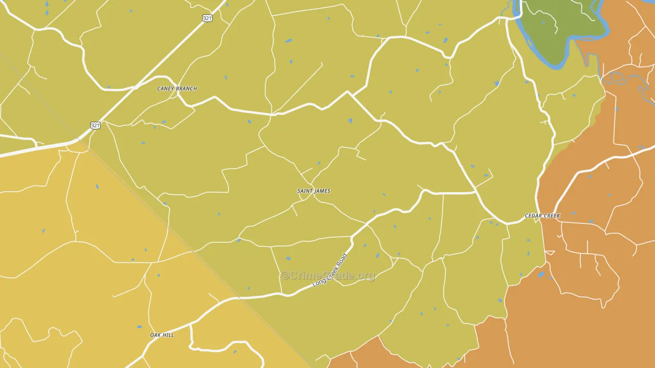 St. James, TN Map of Vandalism Rates