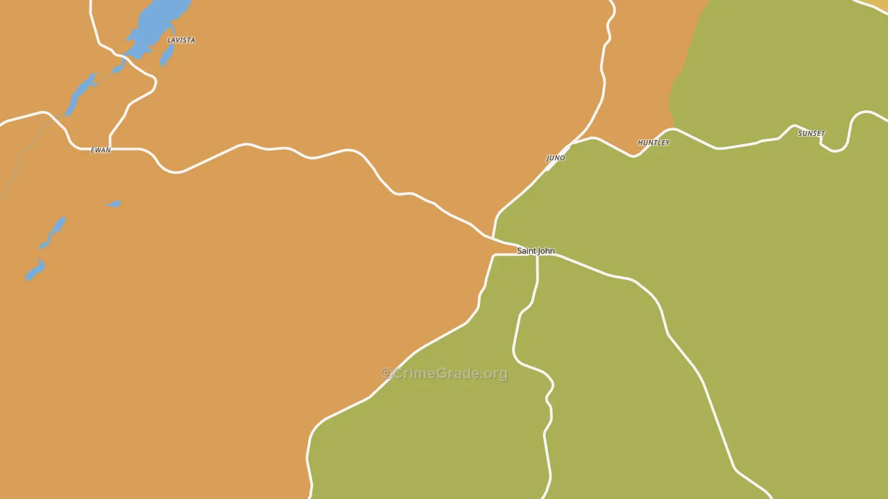 St. John, WA Map of Vandalism Rates