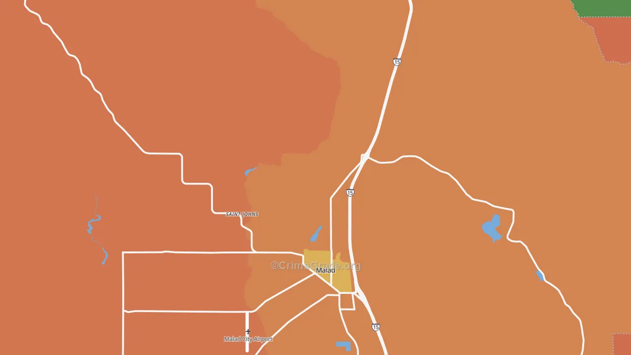 St. Johns, ID Map of Vandalism Rates