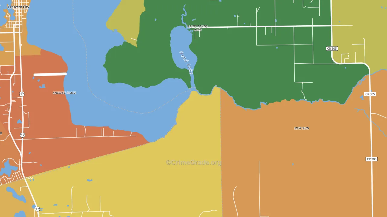 St. Johns Park, FL Map of Vandalism Rates