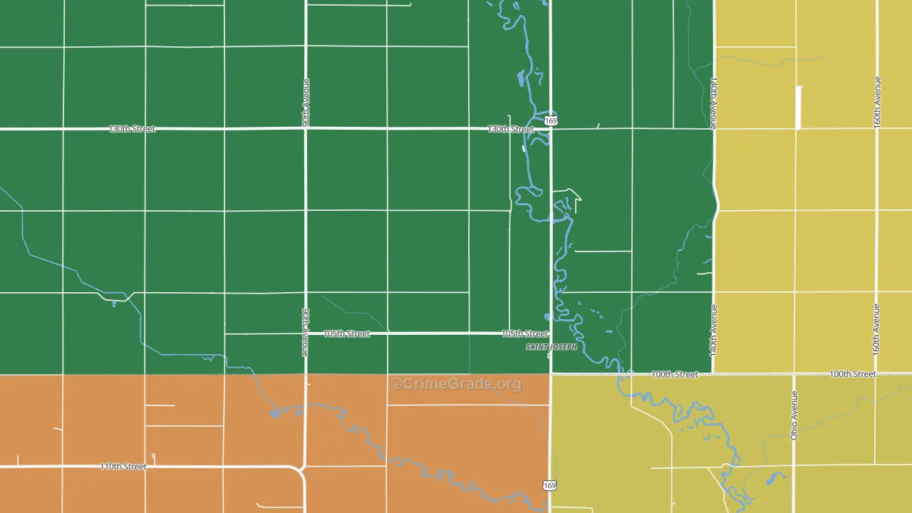 St. Joseph, IA Map of Vandalism Rates