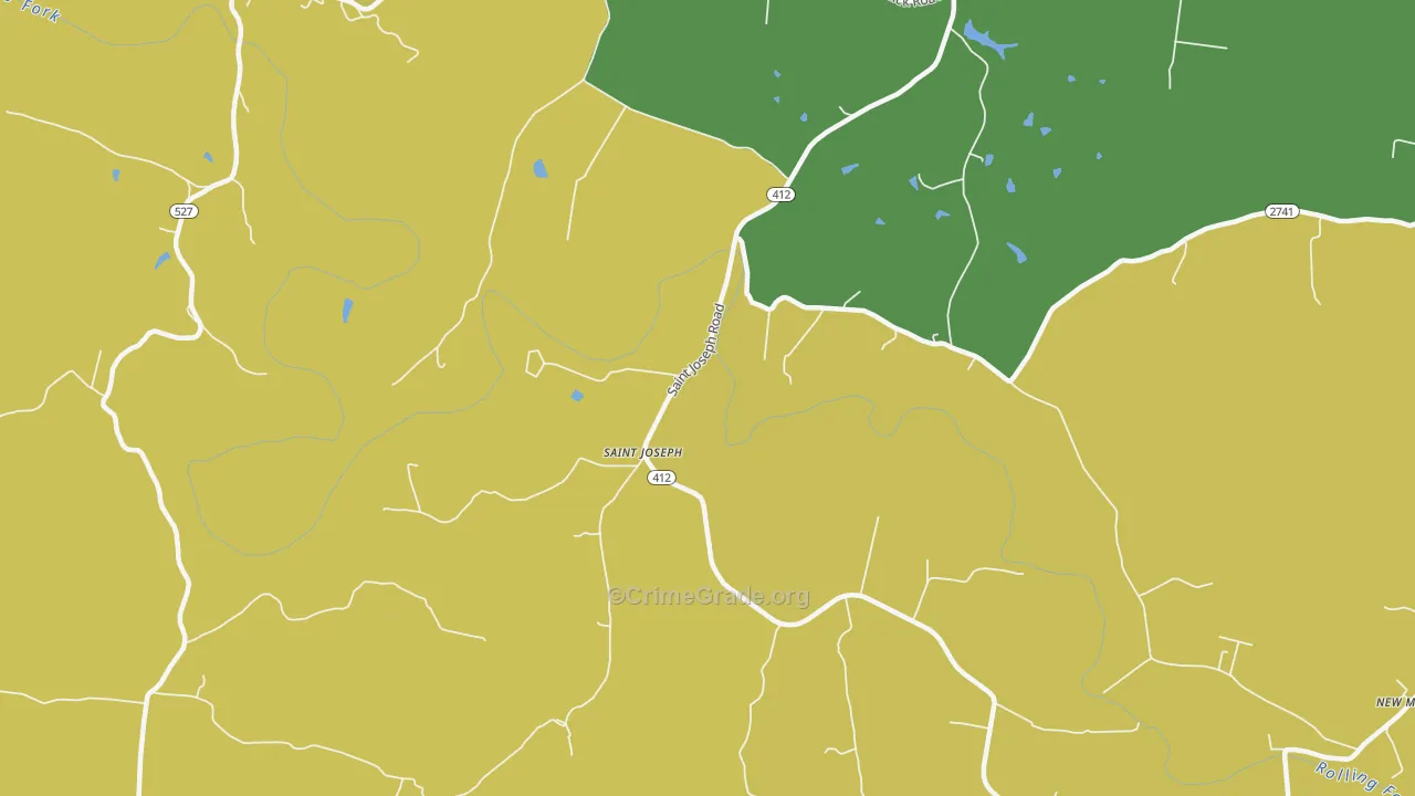 St. Joseph, KY Map of Vandalism Rates