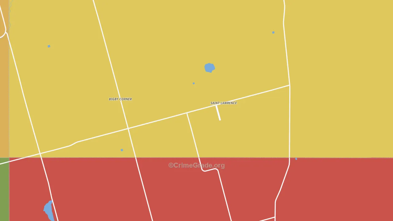 St. Lawrence, TX Map of Vandalism Rates