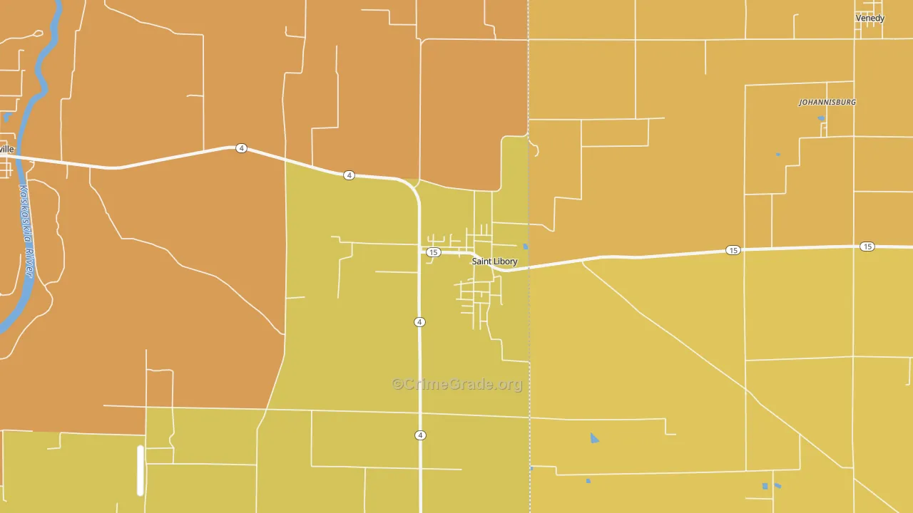 St. Libory, IL Map of Vandalism Rates