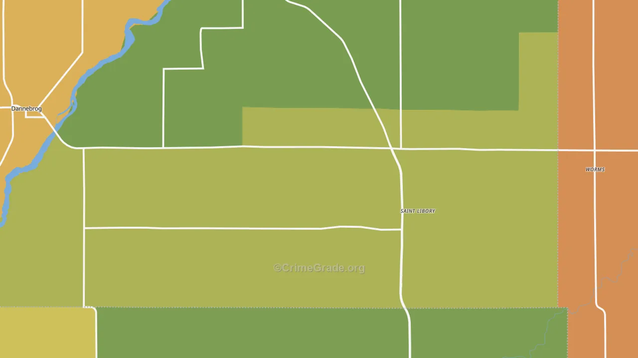 St. Libory, NE Map of Vandalism Rates