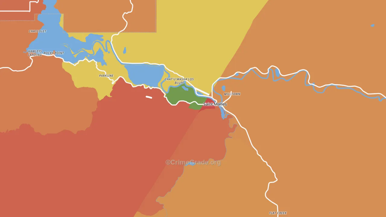 St. Maries, ID Map of Vandalism Rates