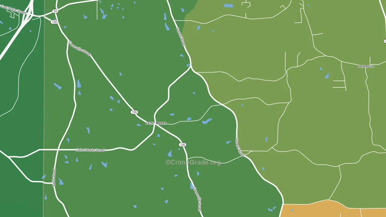 St. Marks, GA Map of Vandalism Rates