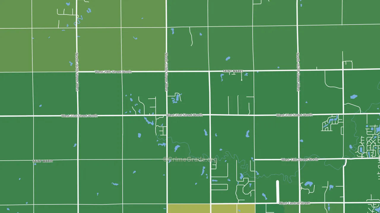 St. Marks, KS Map of Vandalism Rates