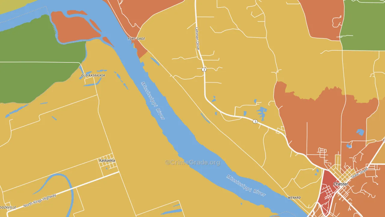 St. Mary, IL Map of Vandalism Rates
