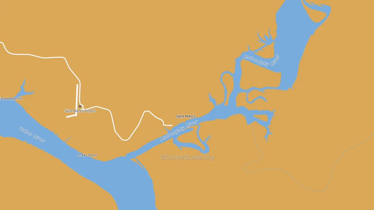 St. Marys, AK Map of Vandalism Rates
