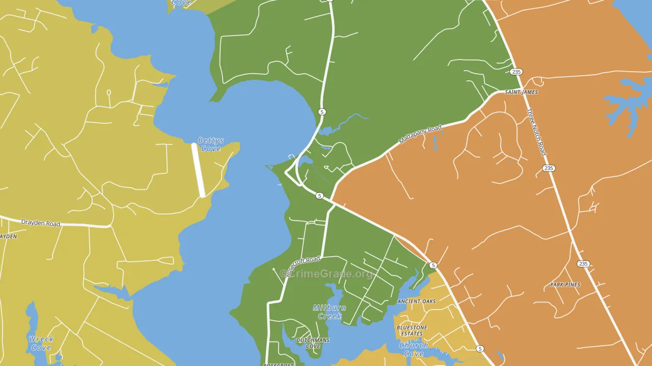 St. Marys City, MD Map of Vandalism Rates