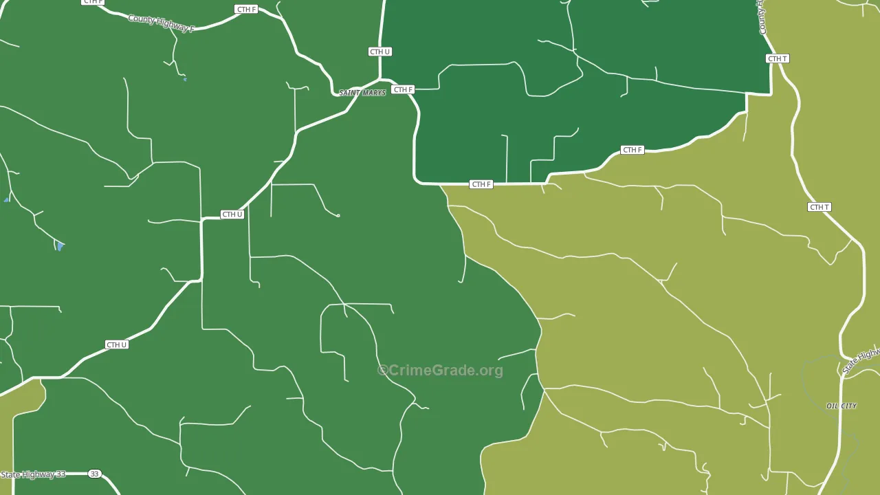 St. Marys, WI Map of Vandalism Rates
