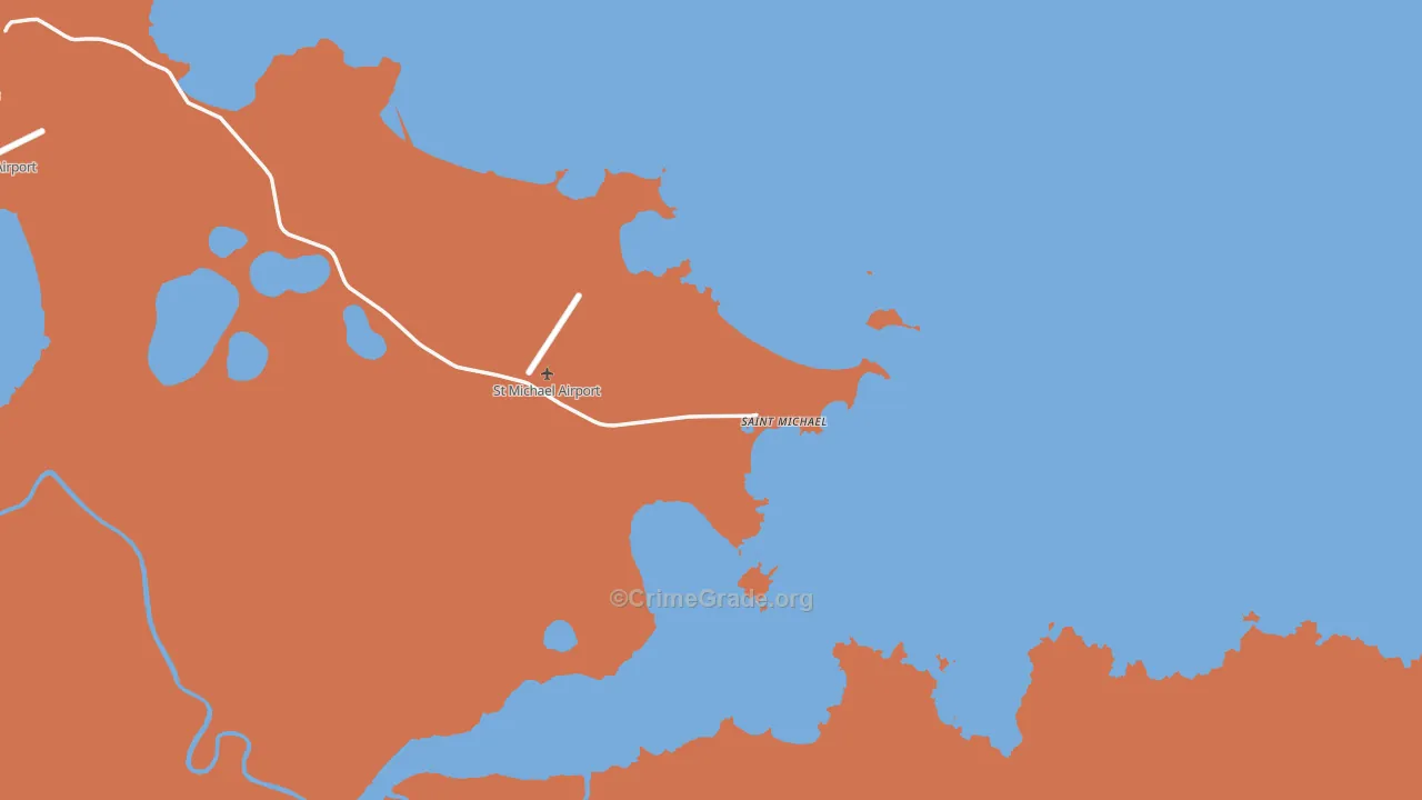 St. Michael, AK Map of Vandalism Rates