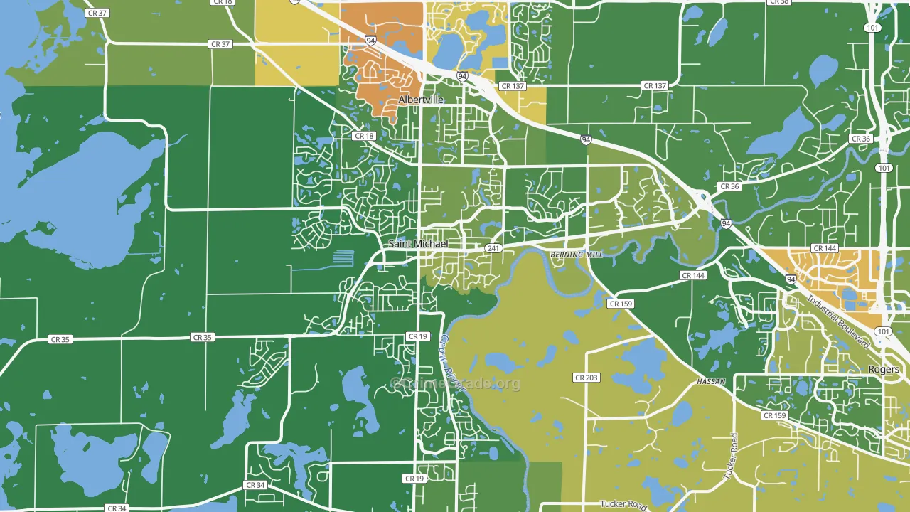 St. Michael, MN Map of Vandalism Rates