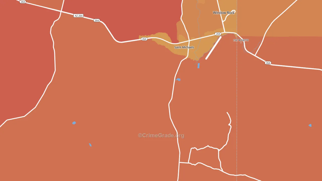 St. Michaels, AZ Map of Vandalism Rates