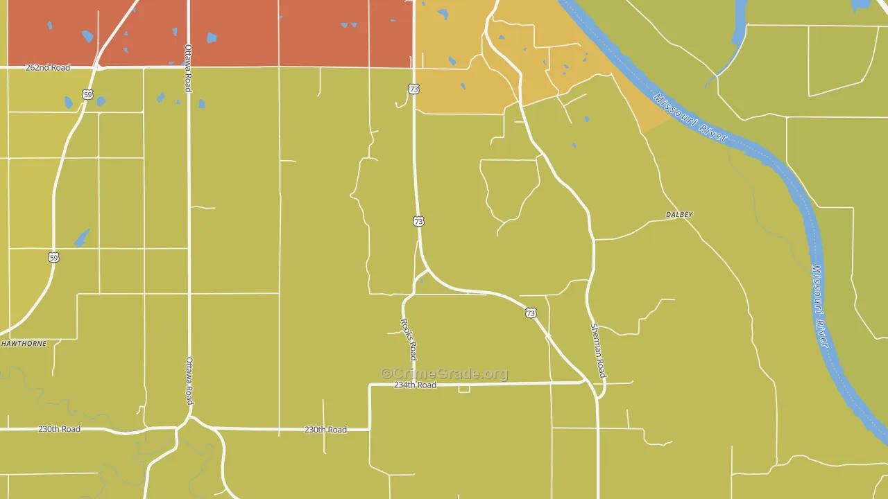 St. Pats, KS Map of Vandalism Rates