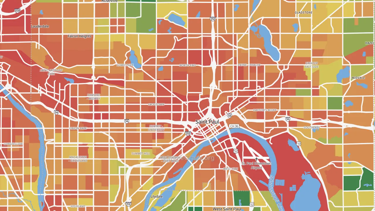 St. Paul, MN Map of Vandalism Rates