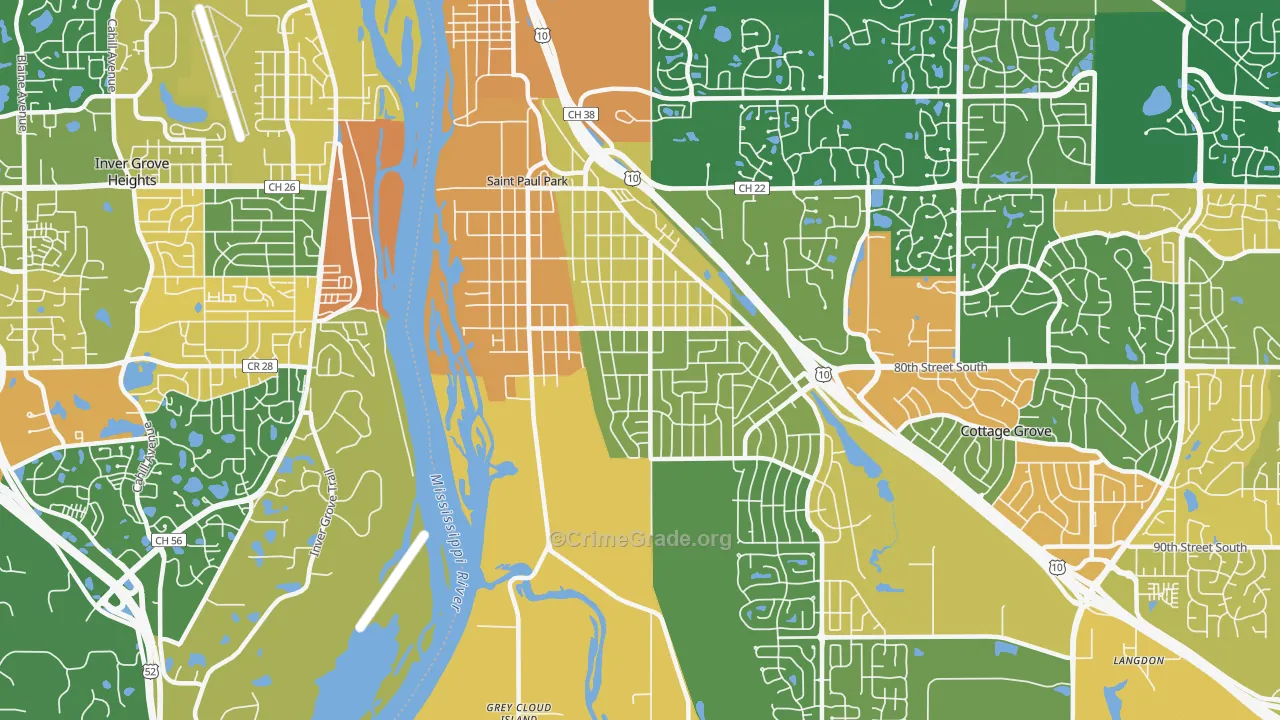 St. Paul Park, MN Map of Vandalism Rates