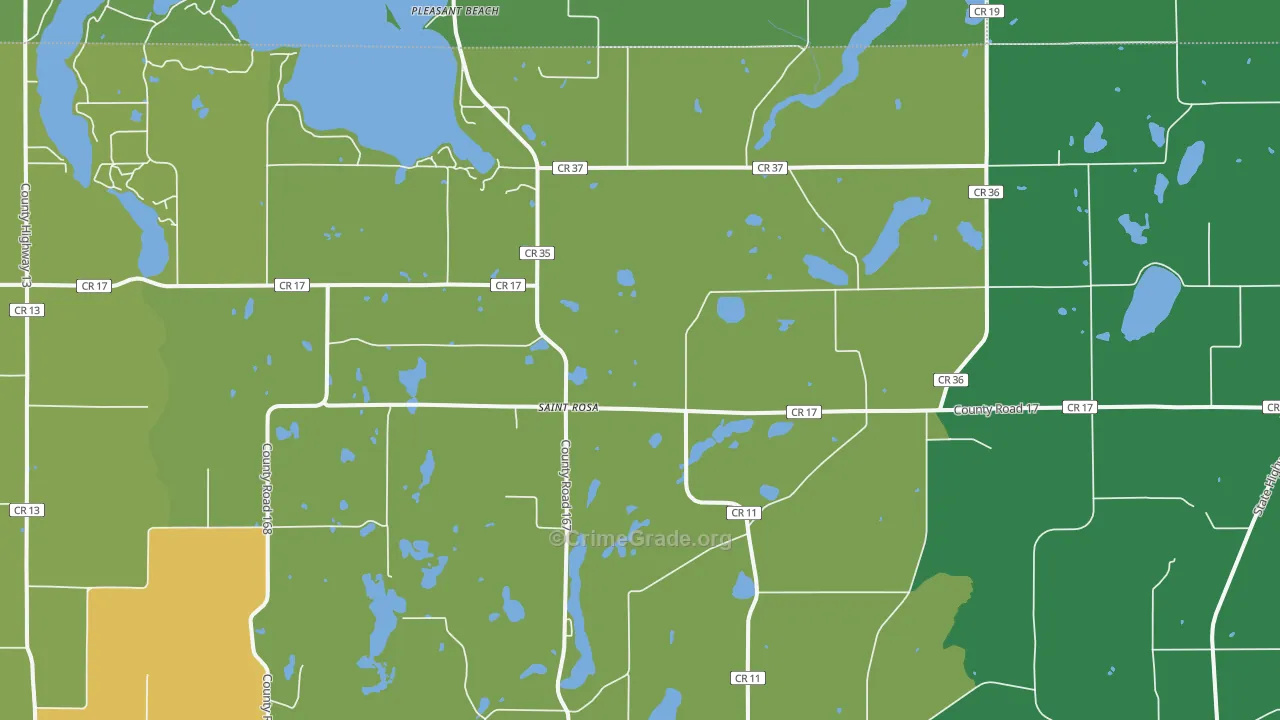 St. Rosa, MN Map of Vandalism Rates