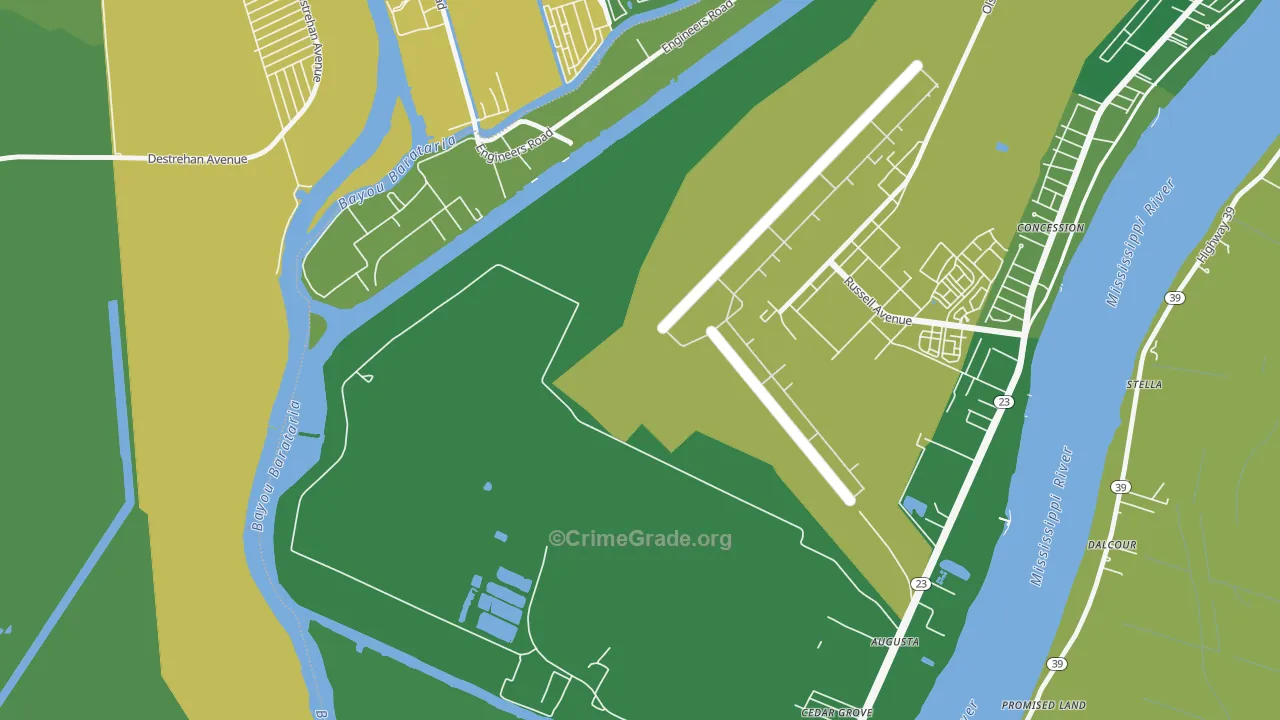 St. Rosalie, LA Map of Vandalism Rates