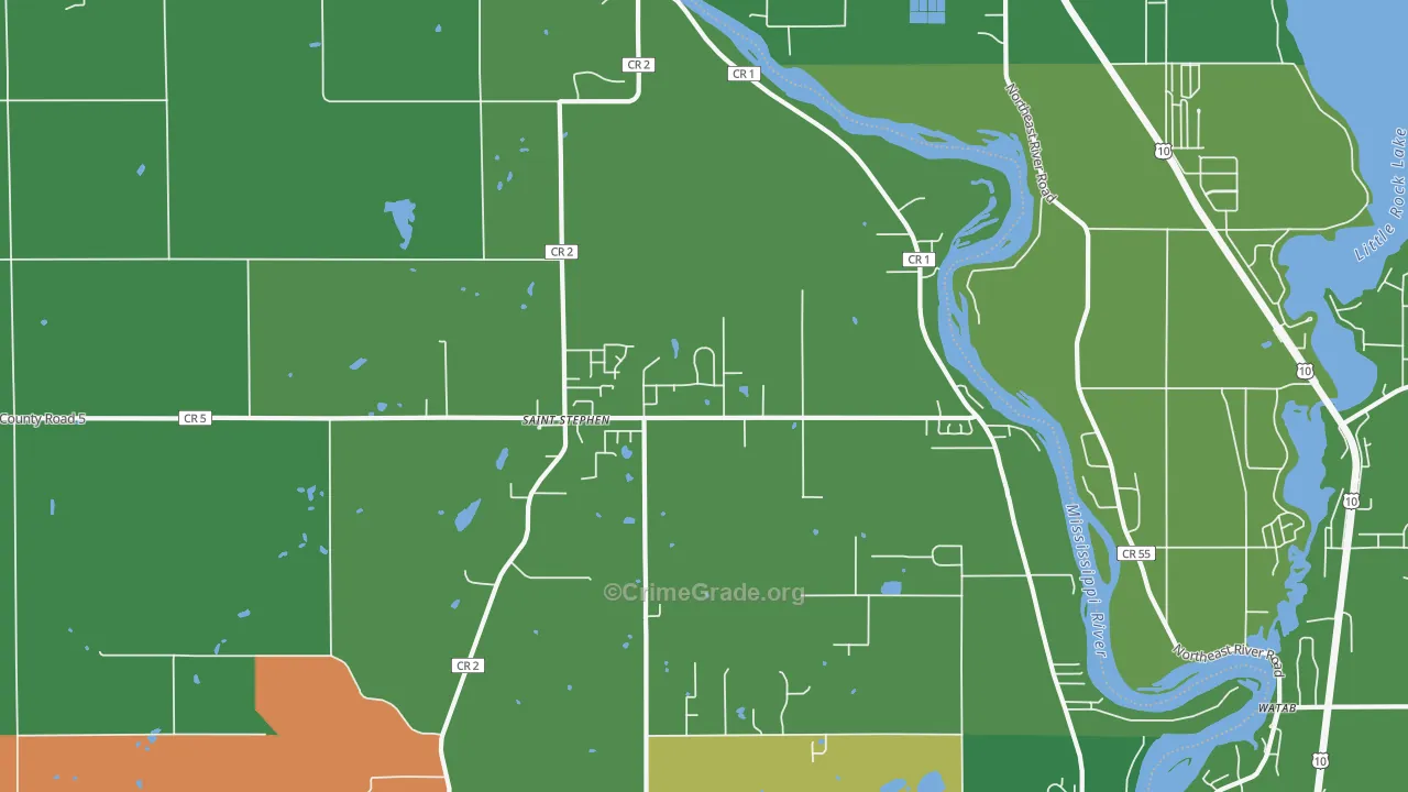 St. Stephen, MN Map of Vandalism Rates