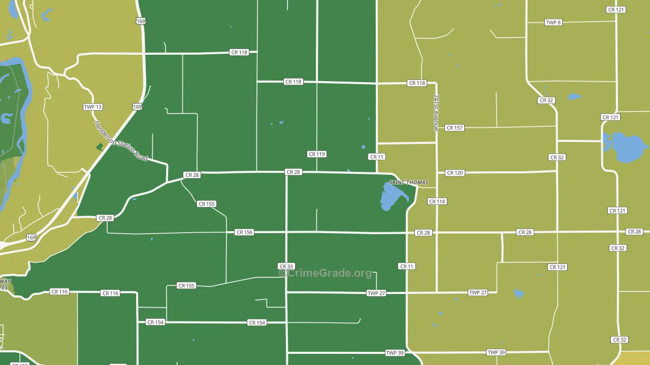 St. Thomas, MN Map of Vandalism Rates