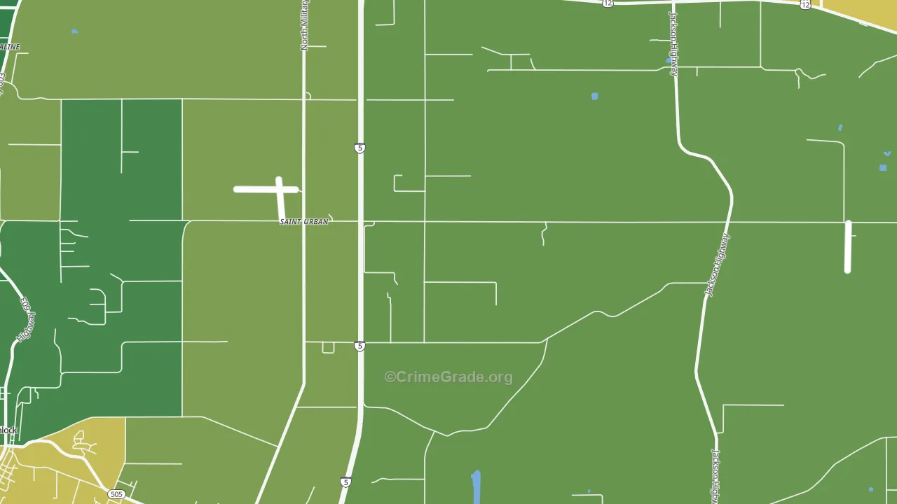 St. Urbans, WA Map of Vandalism Rates