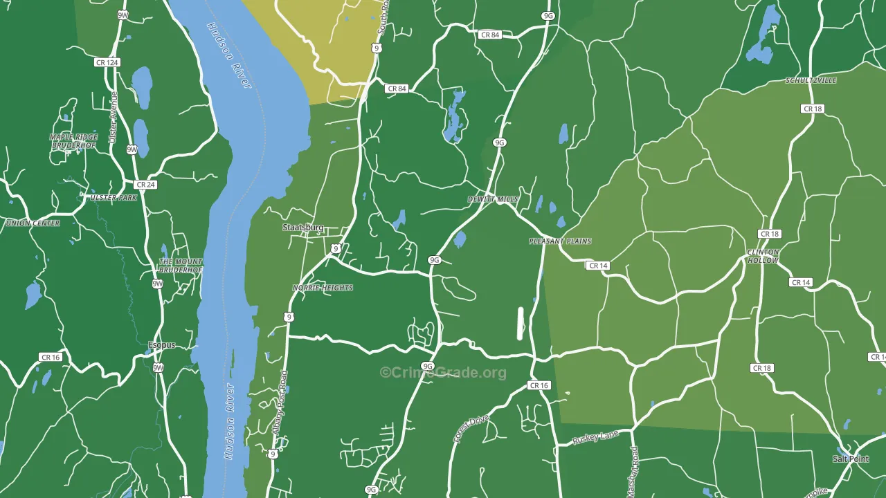 Staatsburg, NY Map of Vandalism Rates