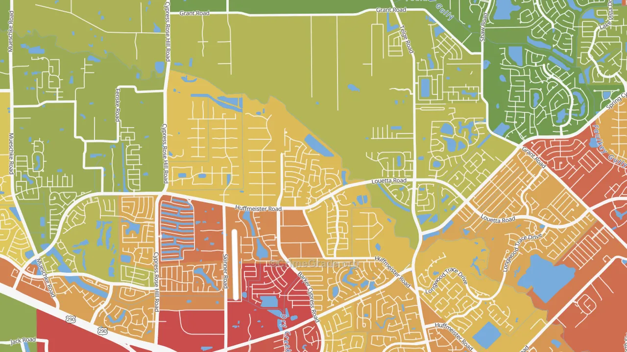 Stablewood-Valley Hi North-Houston, Cypress, TX Map of Vandalism Rates