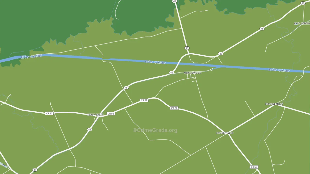 Stacy Basin, NY Map of Vandalism Rates