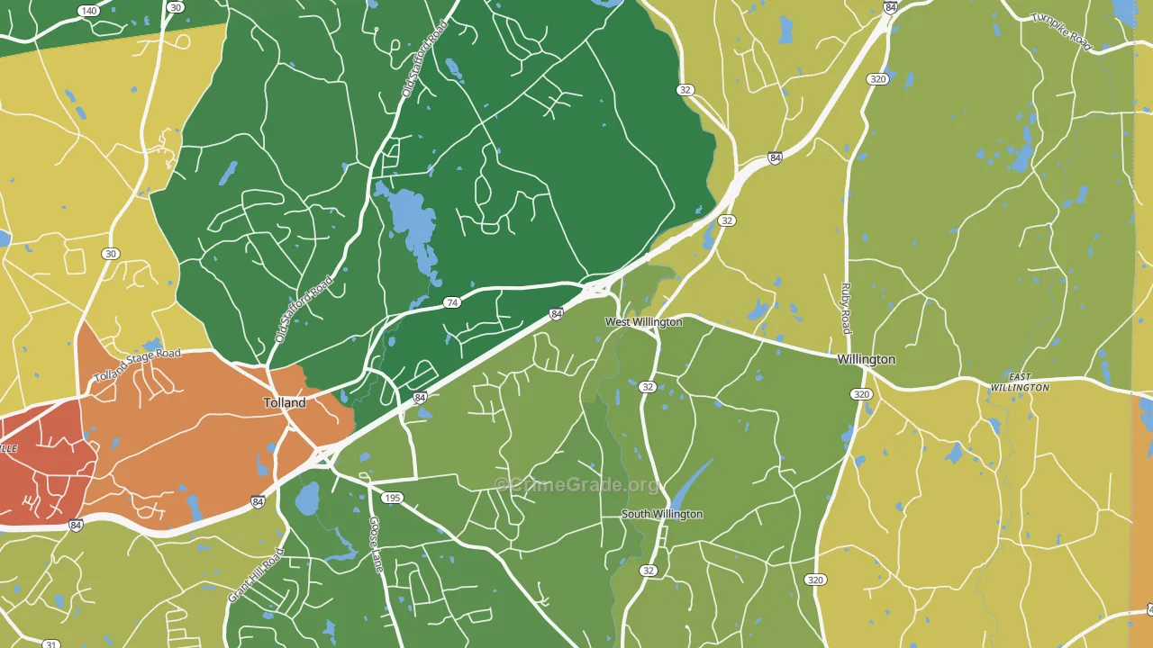 Stafford, CT Map of Vandalism Rates