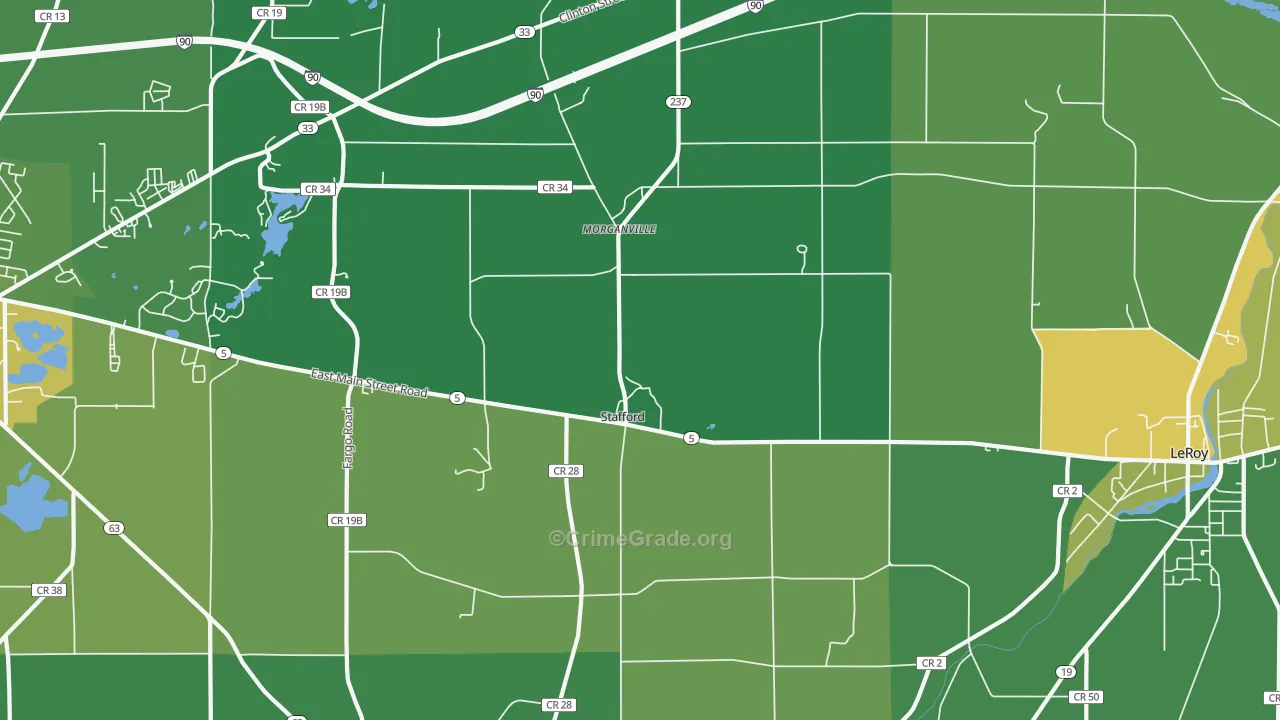 Stafford, NY Map of Vandalism Rates