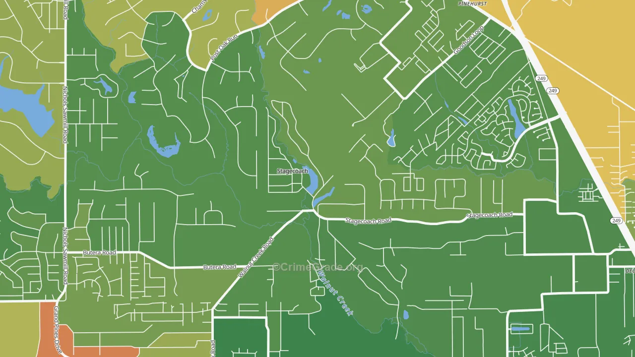 Stagecoach, TX Map of Vandalism Rates
