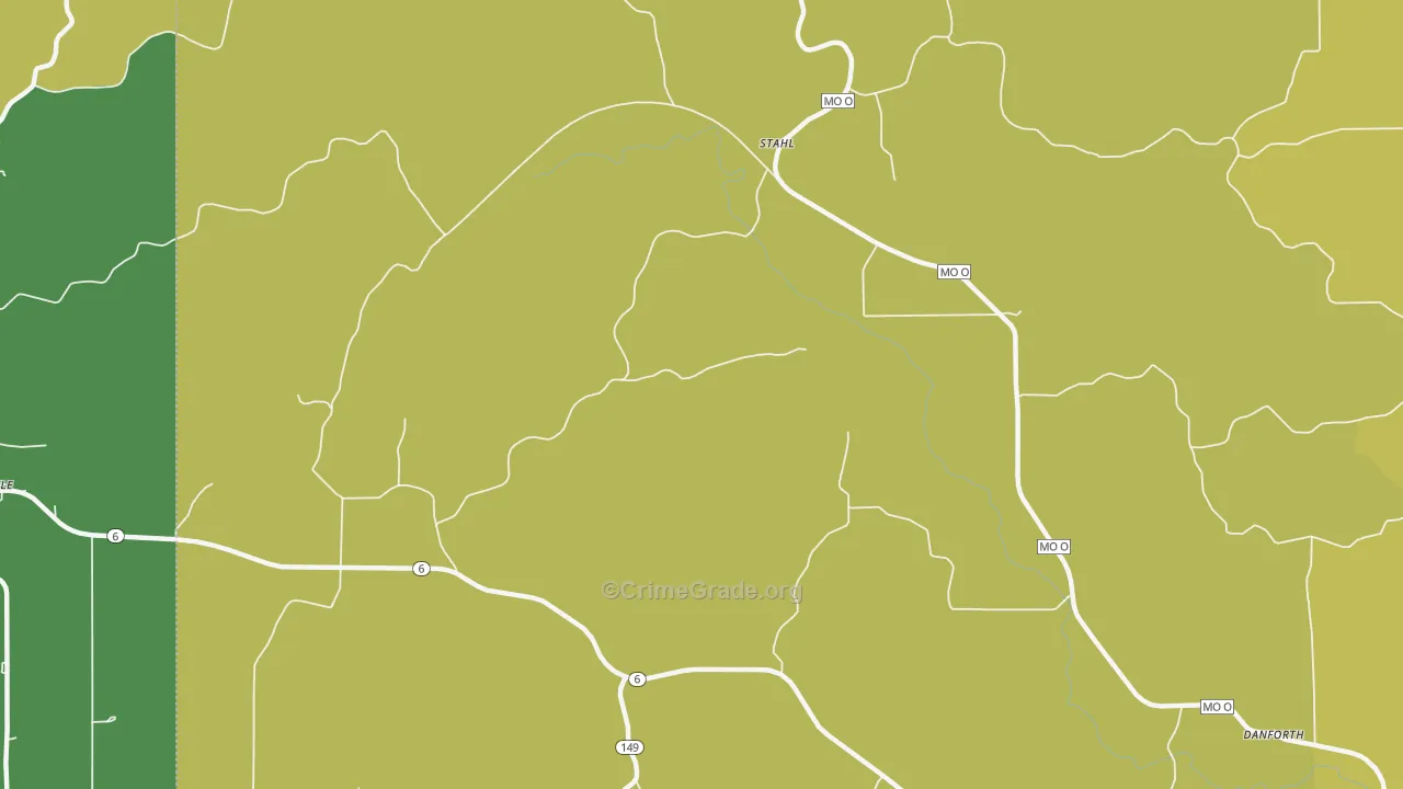 Stahl, MO Map of Vandalism Rates