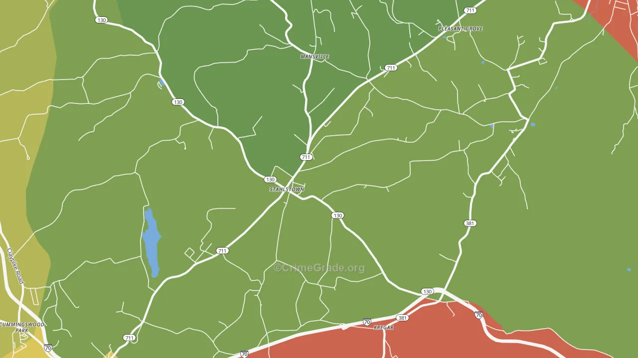 Stahlstown, PA Map of Vandalism Rates
