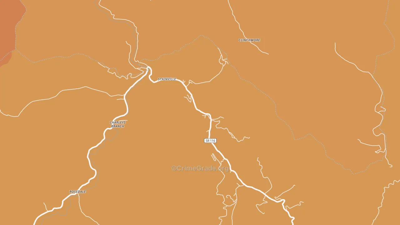 Stainville, TN Map of Vandalism Rates