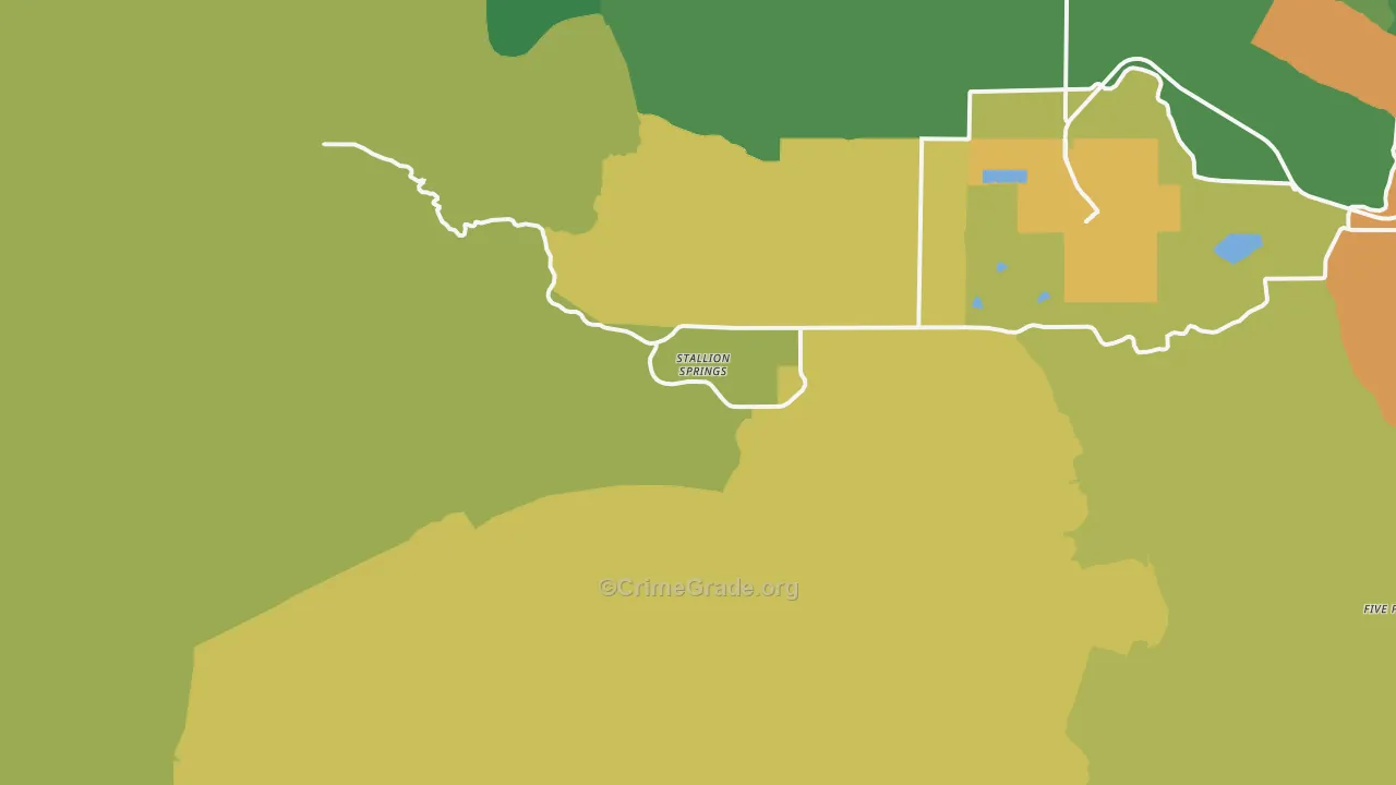 Stallion Springs, CA Map of Vandalism Rates