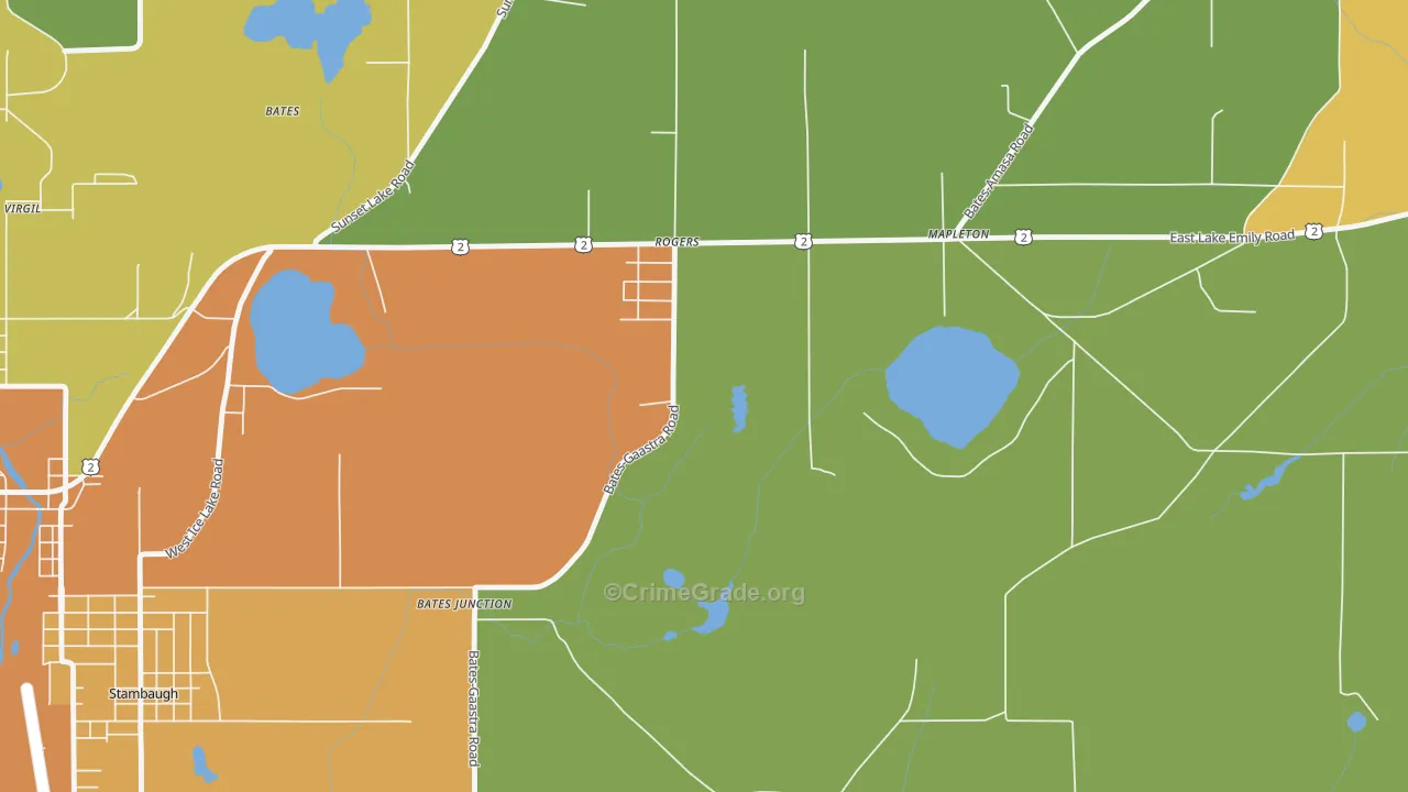 Stambaugh, MI Map of Vandalism Rates