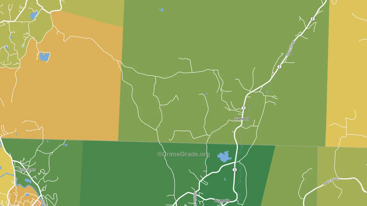 Stamford, VT Map of Vandalism Rates