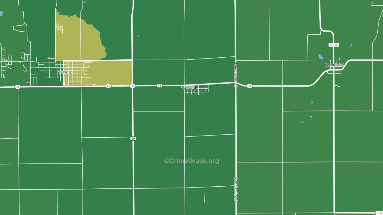 Standard, IL Map of Vandalism Rates