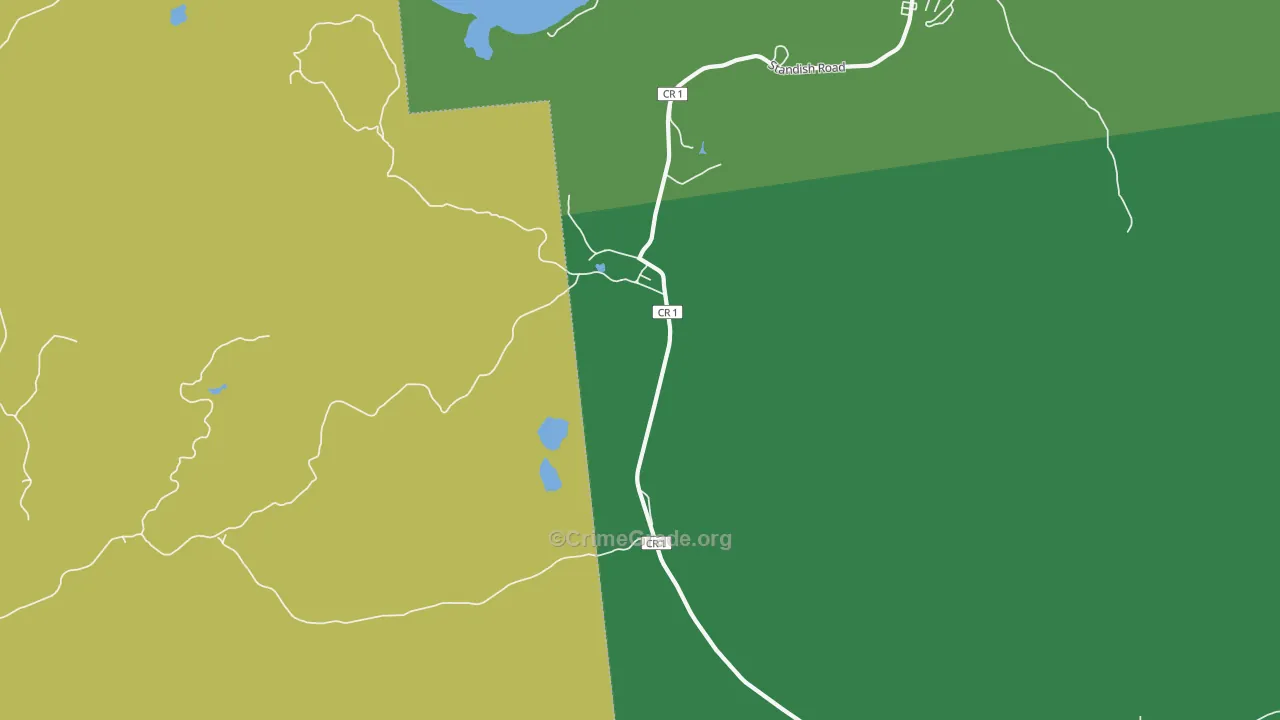 Standish, NY Map of Vandalism Rates
