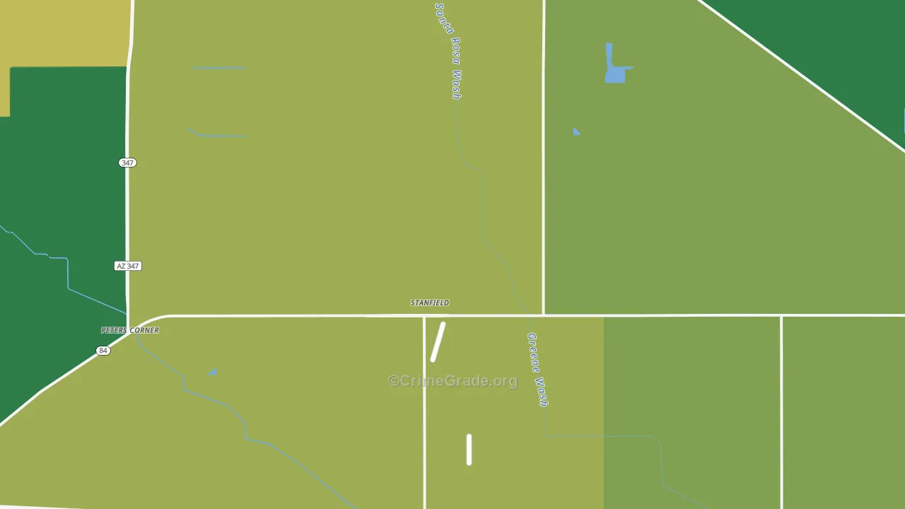 Stanfield, AZ Map of Vandalism Rates